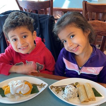 Happy Thai - Mango Sticky Rice. Fried Banana and Coconut Ice Cream. - Thai Near Me - Fairfax, Virginia Happy Thai - Mango Sticky Rice. Fried Banana and Coconut Ice Cream. - Thai Near Me - Fairfax, Virginia