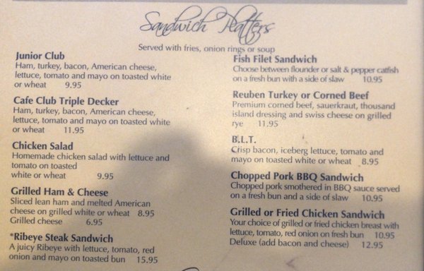 Menu photo 1 Cafe South Charlotte, NC Menu photo 1 Cafe South Charlotte, NC