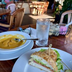 Patisserie Bechler - Delicious carrot ginger also and yummy turkey/swiss cheese on 1/2 croissant.