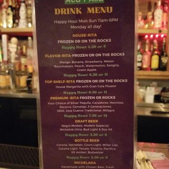 Amigos Aca Y alla - Happy Hour drink menu - Mexican Near Me - Richardson, Texas