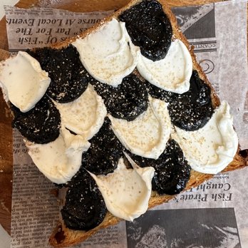 Davelle - Black sesame and cream cheese toast - Japanese Near Me - New York, New York