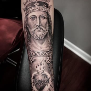 Embassy Tattoo - Jesus piece done by fernando, religious sleeve in progress - Piercing Near Me - Washington, DC, District of Columbia Embassy Tattoo - Jesus piece done by fernando, religious sleeve in progress - Piercing Near Me - Washington, DC, District of Columbia