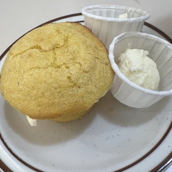 Dollie's Soup And Salad - Cornbread muffin & whipped butter - Soup Near Me - Sandy, Utah Dollie's Soup And Salad - Cornbread muffin & whipped butter - Soup Near Me - Sandy, Utah