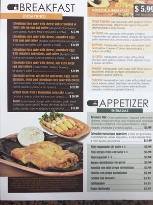 Menu photo 8 Mi Querida Colombia Ocoee, FL