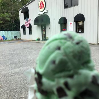 Cammie’s Old Dutch Ice Cream - Dbl scoop of mint chocolate chip in chocolate dipped cone - Ice Cream & Frozen Yogurt Near Me - Mobile, Alabama Cammie’s Old Dutch Ice Cream - Dbl scoop of mint chocolate chip in chocolate dipped cone - Ice Cream & Frozen Yogurt Near Me - Mobile, Alabama