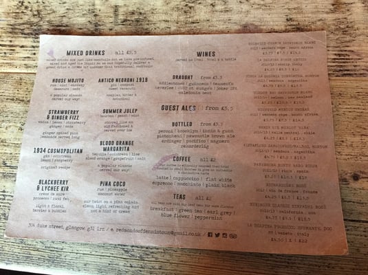 Menu photo 4 Redmond's Glasgow, GLG