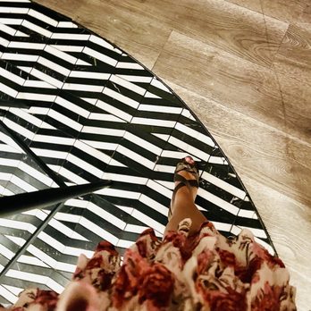 Elite Event: Pink Party at PostScript - Love the mix of b+w and warm wood tones - Yelp Events Near Me - Houston, Texas