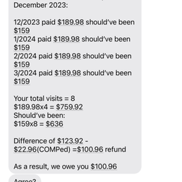 Text from the manager