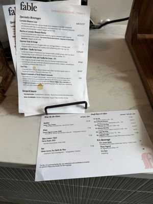 Menu photo 5 Fable Seattle, WA