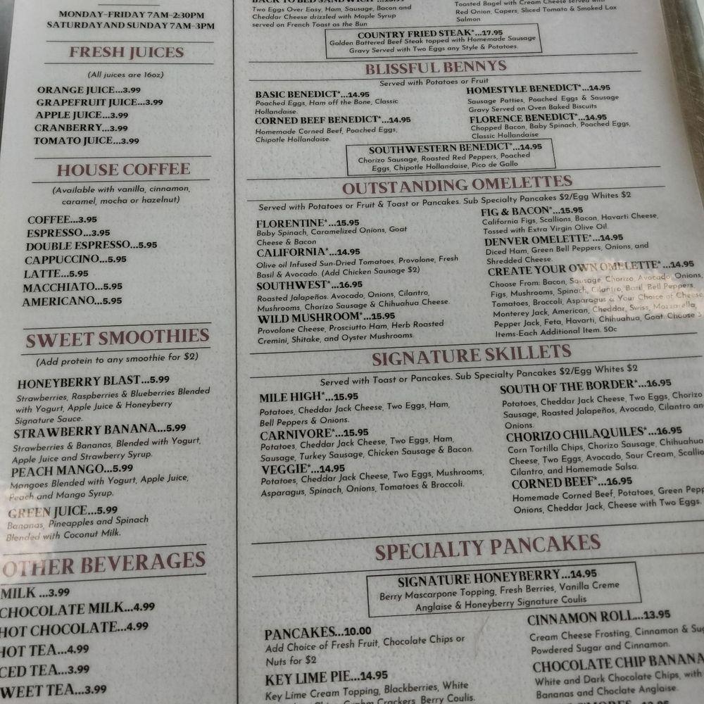 Honey Berry Pancakes and Cafe - Menu - Waffles Near Me - Aurora, Illinois