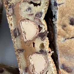 Mom’s Cookie Bar - Nutella & Kinder Stuffed Chocolate Chip Cookie Bar