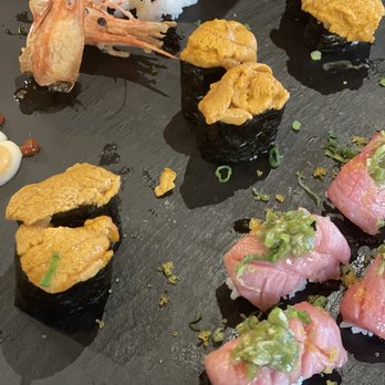 Fujiya - Amaebi ($12), 3 O-toro($75), 3 Uni ($75) - Japanese Near Me - Elk Grove, California