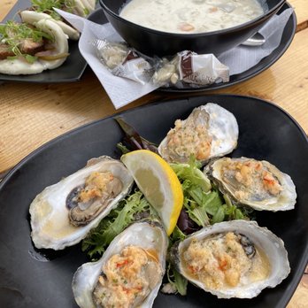 Shuck Station - Baos, seafood chowder and lobster butter oysters! - Seafood Near Me - Newcastle, Maine Shuck Station - Baos, seafood chowder and lobster butter oysters! - Seafood Near Me - Newcastle, Maine