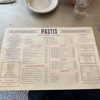 Pastis Miami - Menu - French Near Me - Miami, Florida