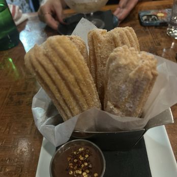 Gustazo Cuban Kitchen & Bar - CHURROS CON CHOCOLATE - Cuban Near Me - Waltham, Massachusetts