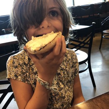 Drip Cafe - Sally loved this plain bagel toasted with plain cream cheese.  Then split a croissant!   It was all so good, it was hard to stop eating!!! - Breakfast & Brunch Near Me - Newark, Delaware