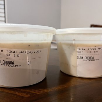 Angry Crab Shack - Small portions for clam chowder to go. They can't even fill at least to the line? - Seafood Near Me - Henderson, Nevada