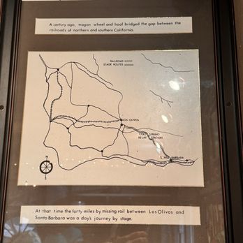 Cold Spring Tavern - Map of Original Stagecoach Route - American Near Me - Santa Barbara, California
