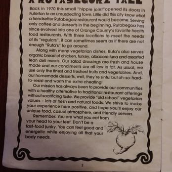 Rutabegorz - Vegetarian Near Me - Tustin, California Rutabegorz - Vegetarian Near Me - Tustin, California
