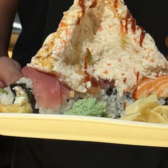 Toki Sushi - That's Volcano King Roll (7 pcs) and yes, a mountain of crab. - Japanese Near Me - Mountain View, California