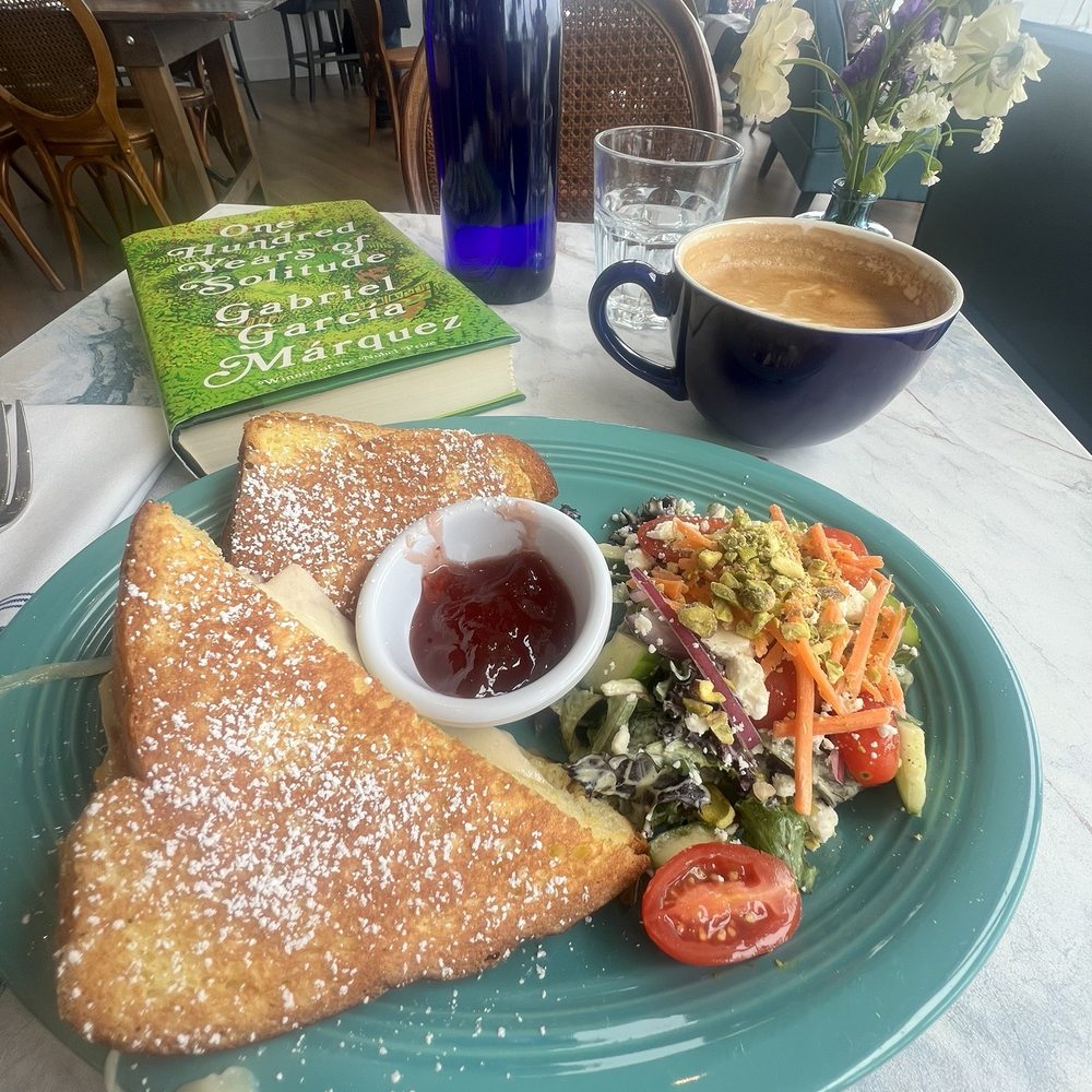 Monte crema with a farmer's salad