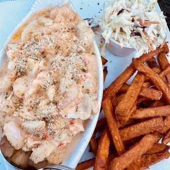 Archer's on the Pier - Seafood Pie with sweet potato fries - Seafood Near Me - Rockland, Maine