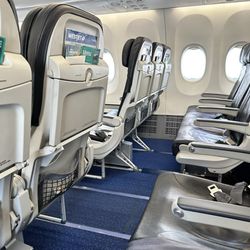 WestJet - first flight on a monday, 6:00 am, ultra basic