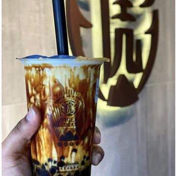 Tiger Sugar - Black Sugar Boba Black Tea Latte with Cream Mousse - Bubble Tea Near Me - Carrollton, Texas Tiger Sugar - Black Sugar Boba Black Tea Latte with Cream Mousse - Bubble Tea Near Me - Carrollton, Texas
