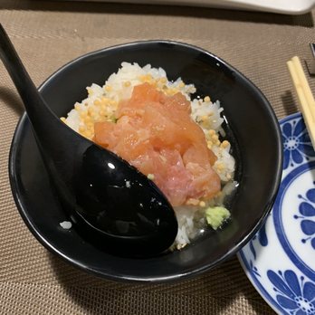 Leichi - Salmon sashimi in broth very good! - Japanese Near Me - Santa Clara, California
