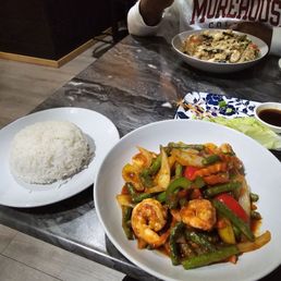 Prig khing w/ shrimp