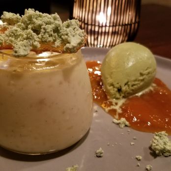 ZINC - Jasmine rice pudding with basil gelato and apricot jam... yummy!!! - New American Near Me - New Haven, Connecticut ZINC - Jasmine rice pudding with basil gelato and apricot jam... yummy!!! - New American Near Me - New Haven, Connecticut
