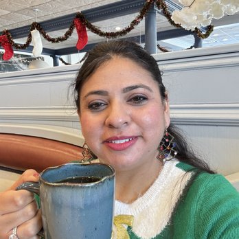 Pancake Cafe Hoffman Estates | Breakfast, Brunch, Lunch - Enjoying my coffee in my elf costume - Breakfast & Brunch Near Me - Hoffman Estates, Illinois