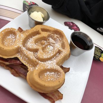 Carnation Cafe - Waffle Mickey shaped style - American Near Me - Anaheim, California
