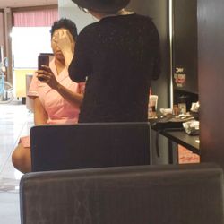 Mac At Dillard's Hulen Mall - The makeup artist doing her thing