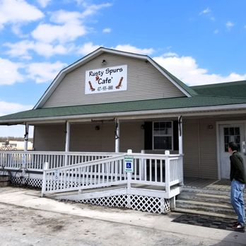 Rusty Spurs Cafe - Front of Rusty Spurs Cafe and patron - American Near Me - Seymour, Missouri Rusty Spurs Cafe - Front of Rusty Spurs Cafe and patron - American Near Me - Seymour, Missouri
