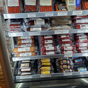Scray Cheese - a display of sausages and meat - Cheese Shops Near Me - De Pere, Wisconsin