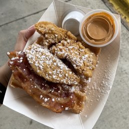 Chicken and waffles yum