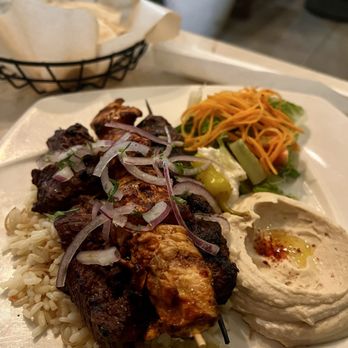 Z Garden - Combo Plate - steak, chicken, kafta - Mediterranean Near Me - Santa Monica, California
