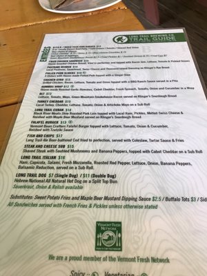 Menu photo 1 Long Trail Pub Killington, VT Menu photo 1 Long Trail Pub Killington, VT