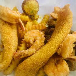 Regular Seafood diner (2 fish and 5 shrimps)