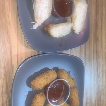 Noodz - Mushroom croquettes & crab Rangoon egg rolls. - Asian Fusion Near Me - Dearborn Heights, Michigan Noodz - Mushroom croquettes & crab Rangoon egg rolls. - Asian Fusion Near Me - Dearborn Heights, Michigan