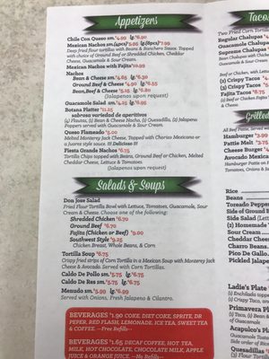 Menu photo 5 Don Jose Mexican Restaurant Victoria, TX