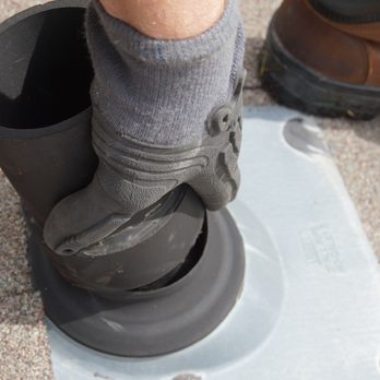 Direct Inspections - Roof vent boot damaged and will allow water to enter the structure. - Home Inspectors Near Me - Olathe, Kansas Direct Inspections - Roof vent boot damaged and will allow water to enter the structure. - Home Inspectors Near Me - Olathe, Kansas