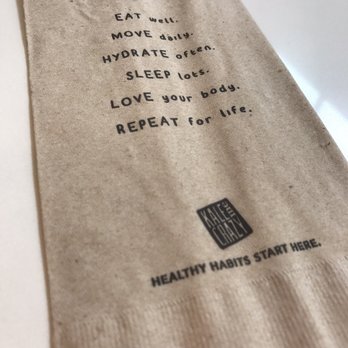 Kale Me Crazy - Their napkins are the cutest - Juice Bars & Smoothies Near Me - Atlanta, Georgia