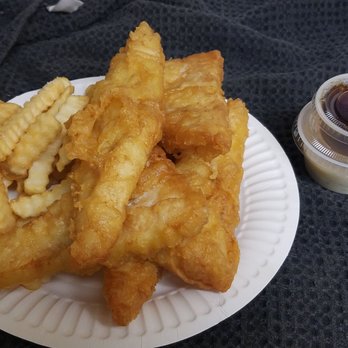 Fish & Chips - The delicious fish & chips, tartar sauce and vinegar. - Fish & Chips Near Me - Downey, California Fish & Chips - The delicious fish & chips, tartar sauce and vinegar. - Fish & Chips Near Me - Downey, California