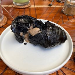 Charcoal croissant