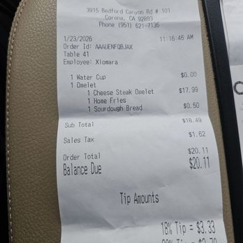 Keke's Breakfast Cafe - My receipt - Breakfast & Brunch Near Me - Corona, California Keke's Breakfast Cafe - My receipt - Breakfast & Brunch Near Me - Corona, California