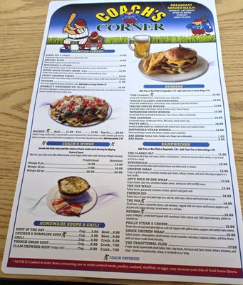 Menu photo 2 Coach's Corner Bar & Grill Livonia, MI Menu photo 2 Coach's Corner Bar & Grill Livonia, MI