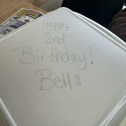 Rich's Cafe - Bella's. Birthday message from our server