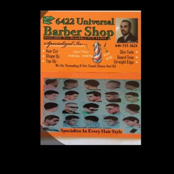 Universal Barber Shop - Barber shop business card - Barbers Near Me - Brooklyn, New York Universal Barber Shop - Barber shop business card - Barbers Near Me - Brooklyn, New York